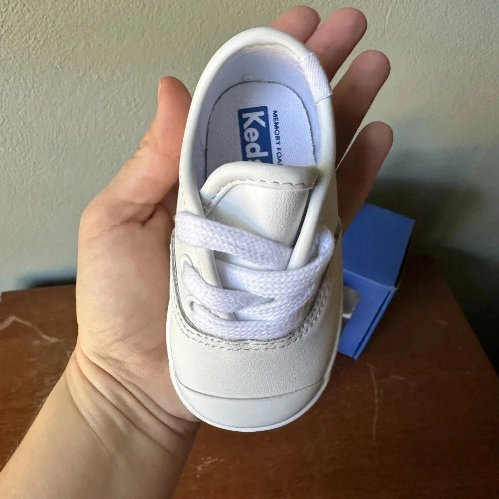 KEDS {NWT} Champion Toe Cap Sneaker | Toddler White Leather 3